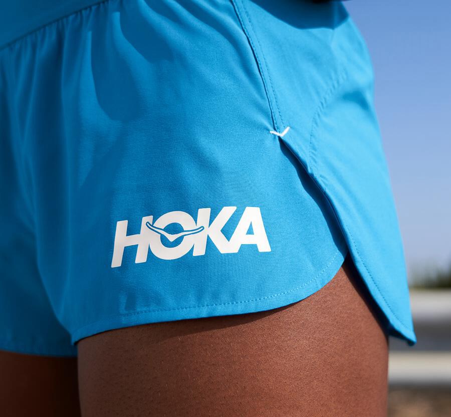 Bermudas Hoka One One Feminino Azuis - Performance - 615-ANKXQF